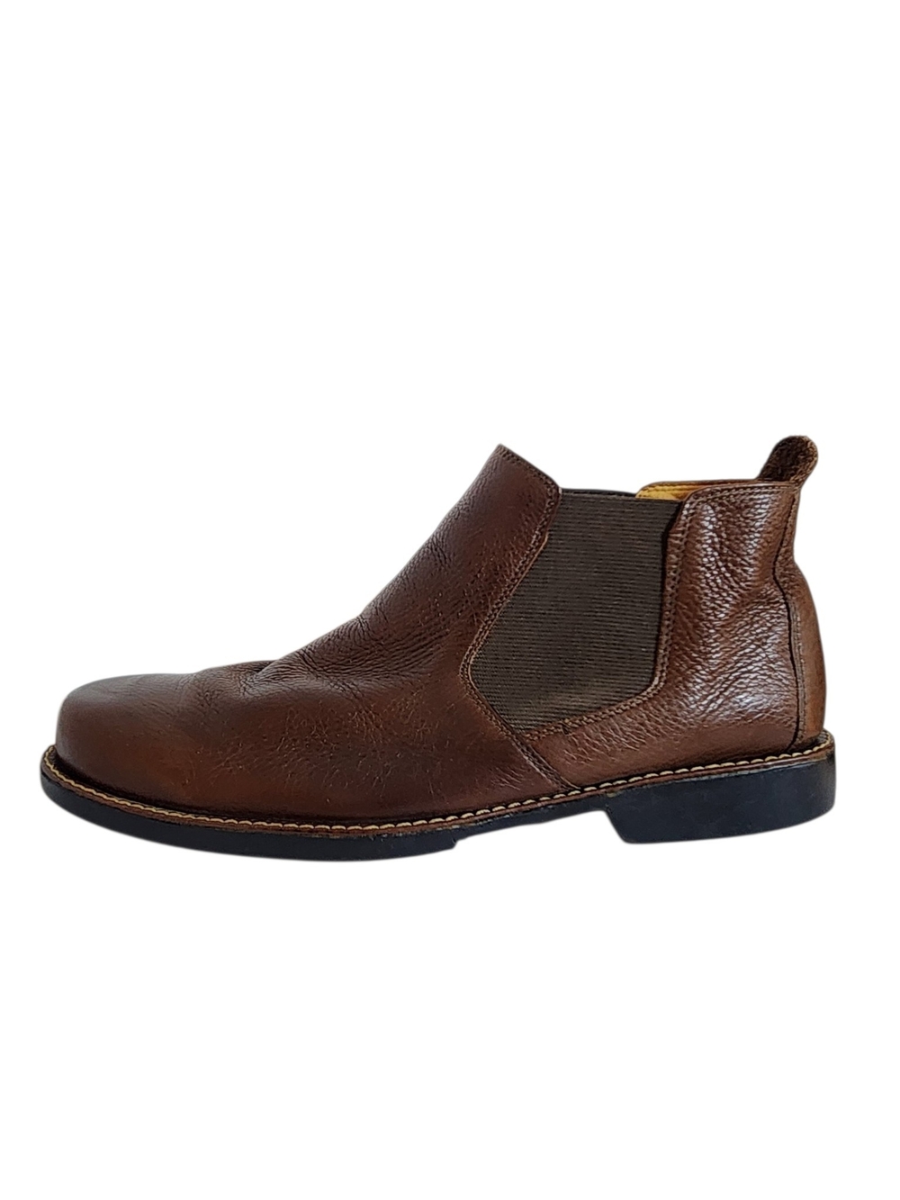 Sandro Brown Pebbled Leather Pull On Chelsea Boots Size 9